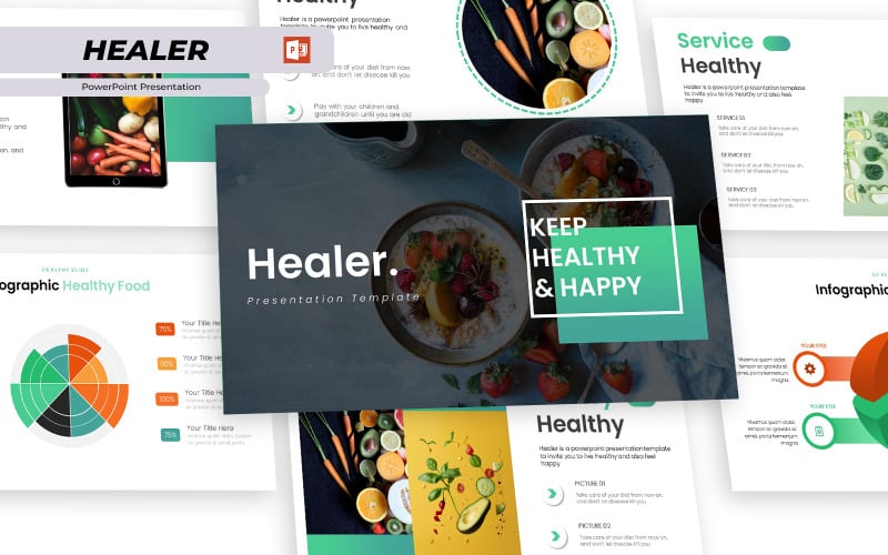 healer healthy food powerpoint template original