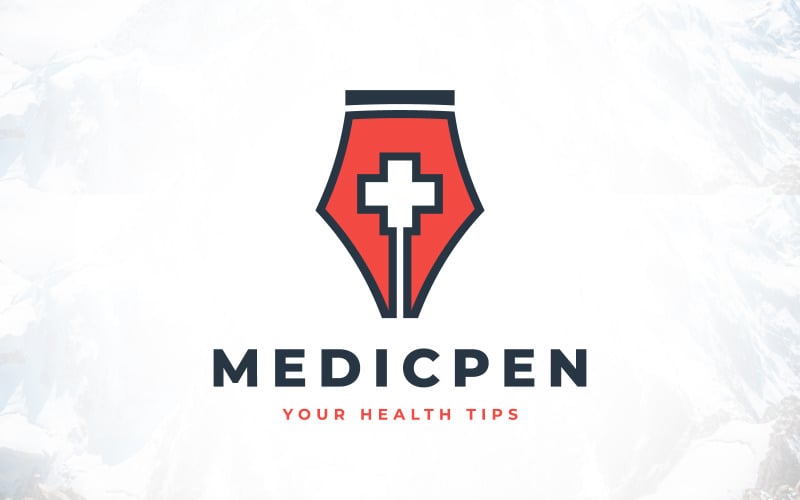 health blogger writer prescription medical pen logo original