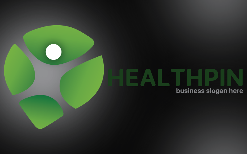 health pin human logo template original