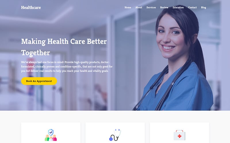 healthcare doctor amp medical clinic landing page template original