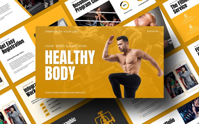 healthy body powerpoint presentation template original