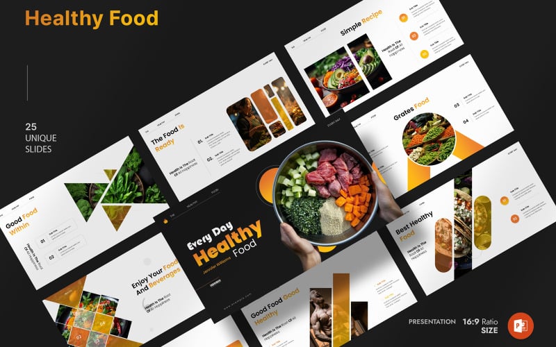 healthy food presentation template original