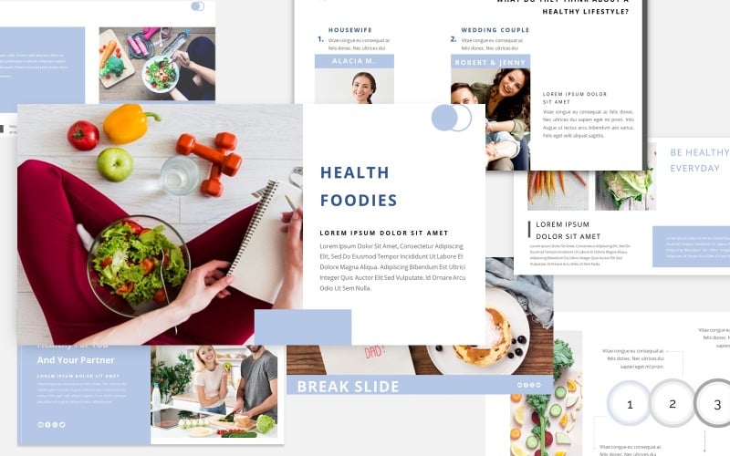 healthy foodies powerpoint template original