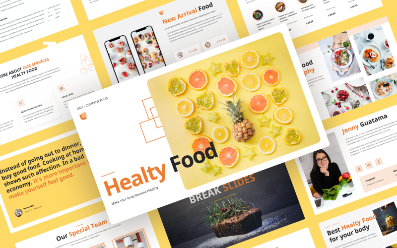 healty food food and restaurant powerporint template original