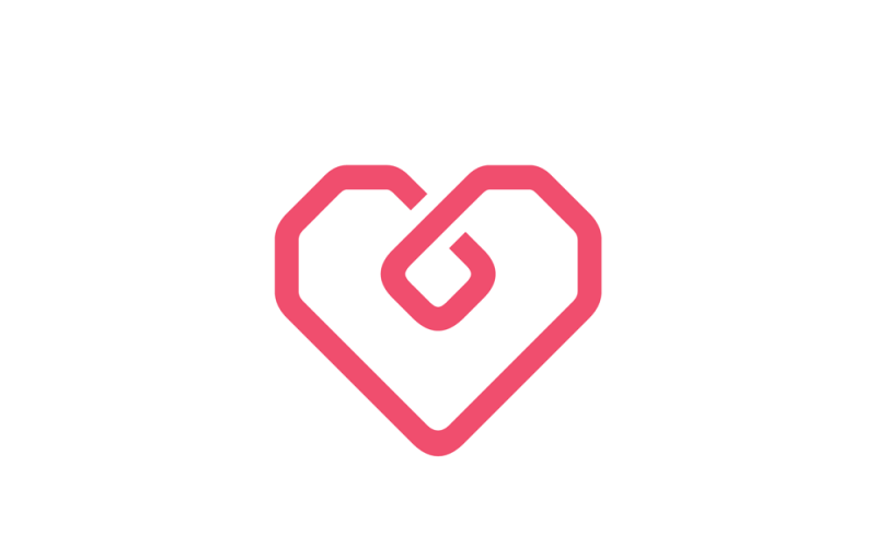 heart vector logo template original