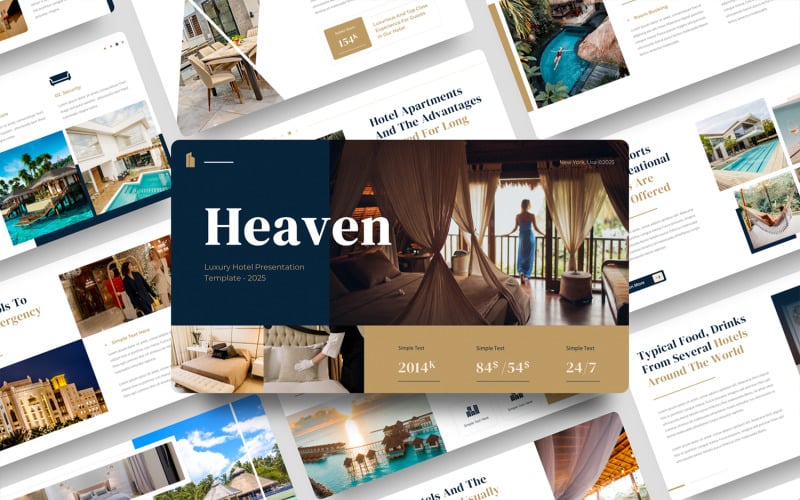 heaven luxury hotel powerpoint template original
