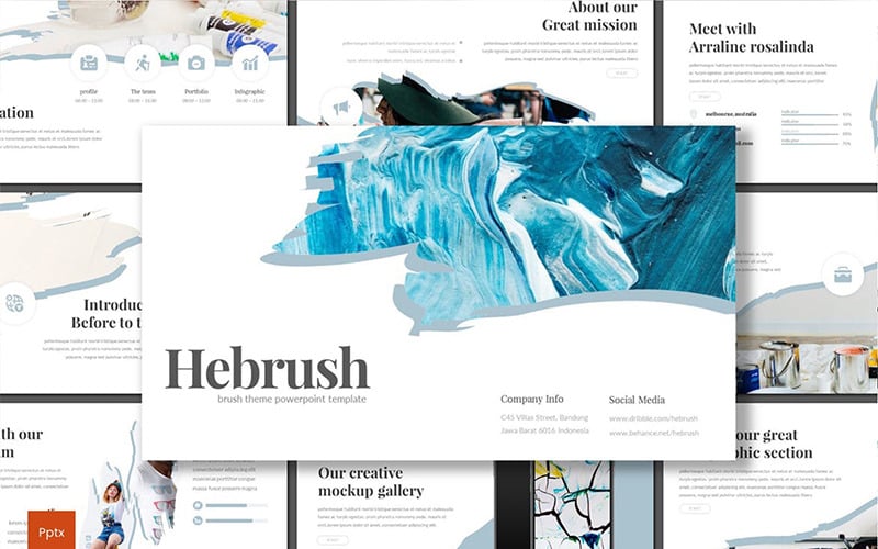 hebrush powerpoint template original