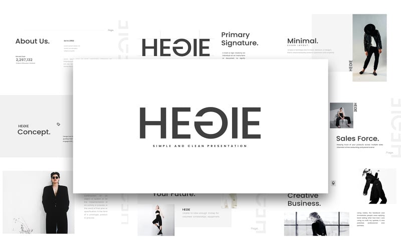 hegie minimal powerpoint template original