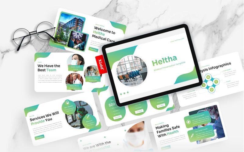 heltha medical powerpoint template original