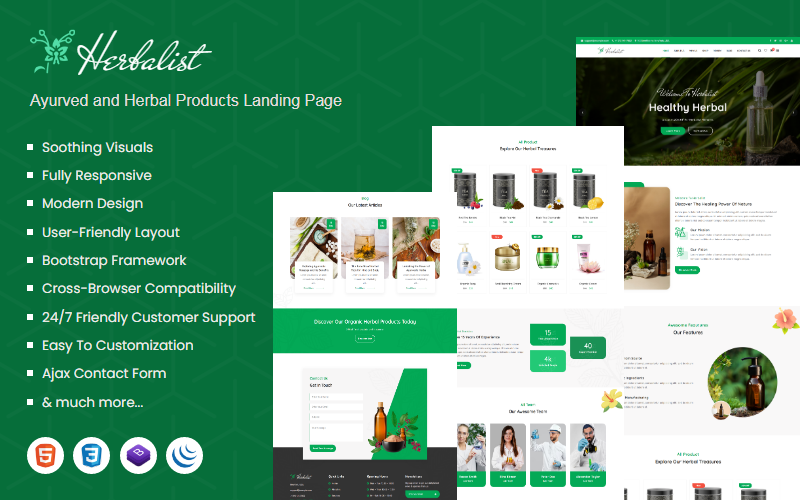 herbalist ayurved and herbal products landing page original