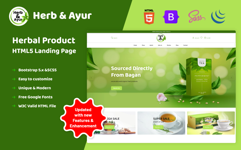 herbampayur herbal product html landing page original