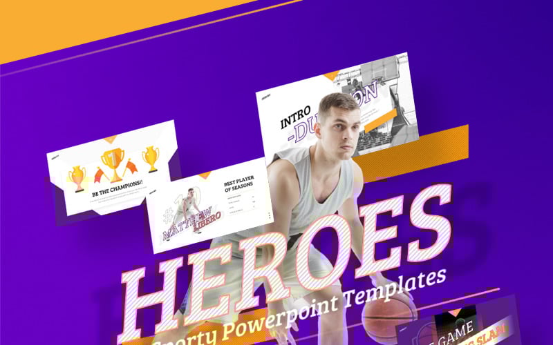heroes creative sport presentation powerpoint template original