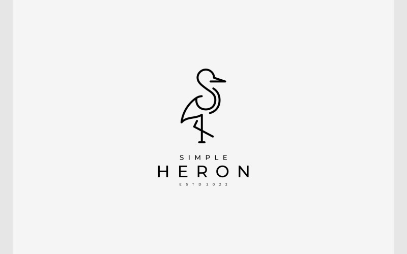 heron stork flamingo simple logo original
