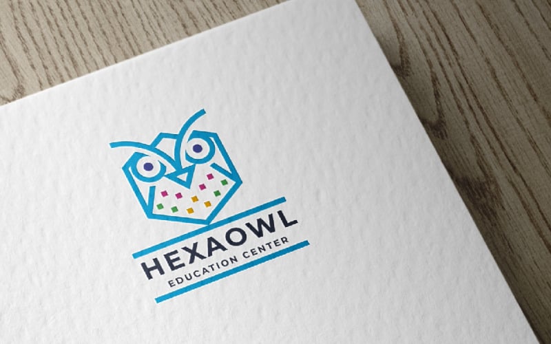 hexa owl logo pro template original