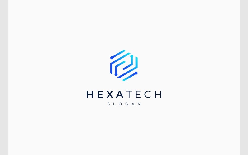 hexagon circuit electronic technology logo original