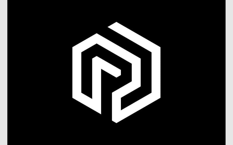hexagon geometric modern abstract logo original