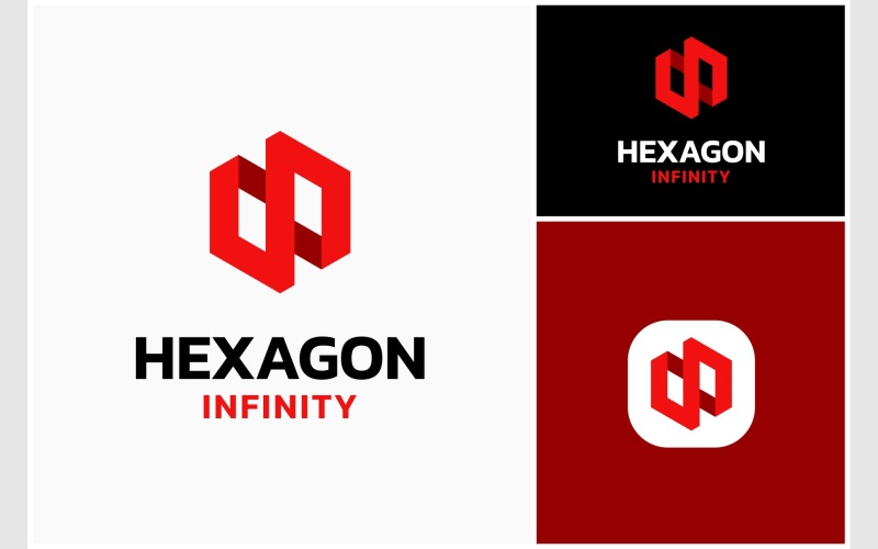 hexagon infinity geometric logo original
