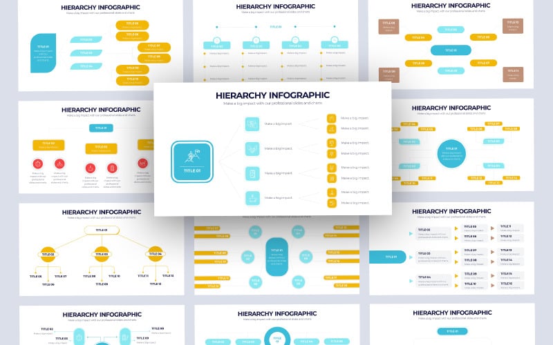 hierarchy structure infographic powerpoint template original