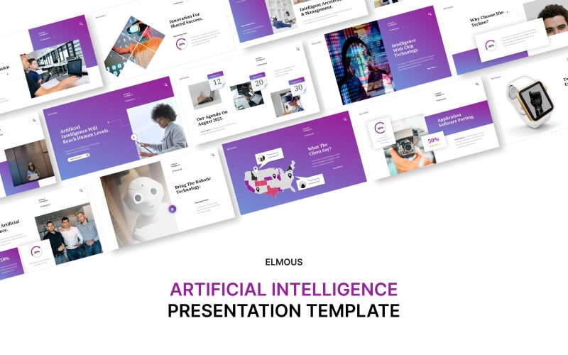 hietechno artificial intelligence powerpoint presentation template original