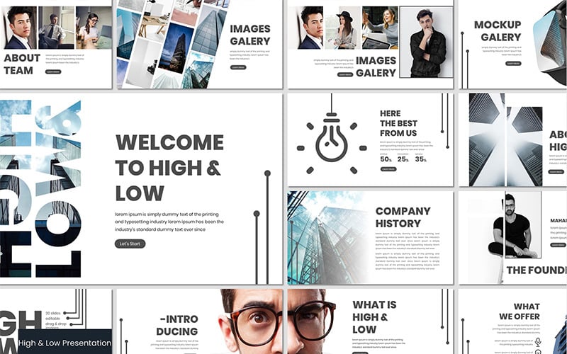 high low powerpoint template original