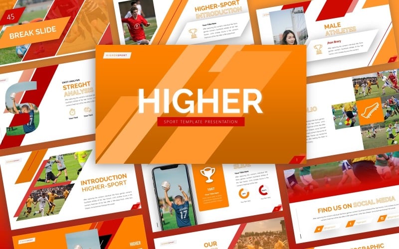higher sport multipurpose powerpoint template original
