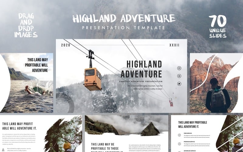 highland outdoor presentation powerpoint template original