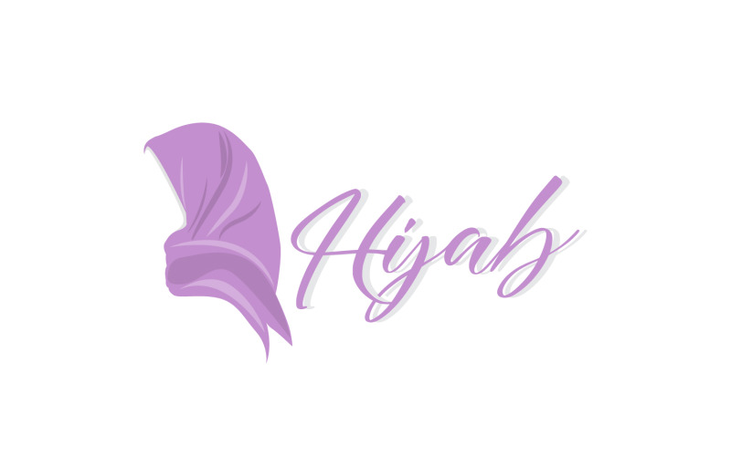 hijab logo fashion product vector version original