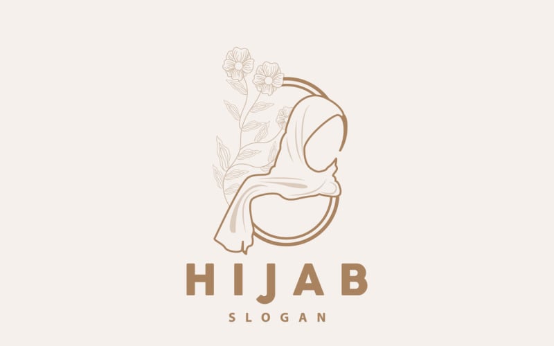 hijab logo fashion product vector version original