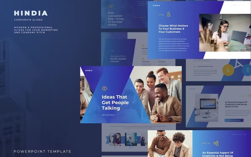 hindia corporate style powerpoint template original