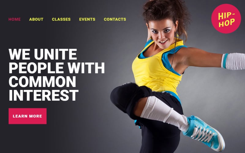 hip hop dance studio creative html landing page template original