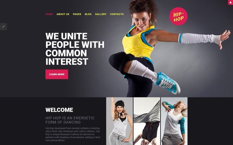 hip hop dance studio responsive joomla template original