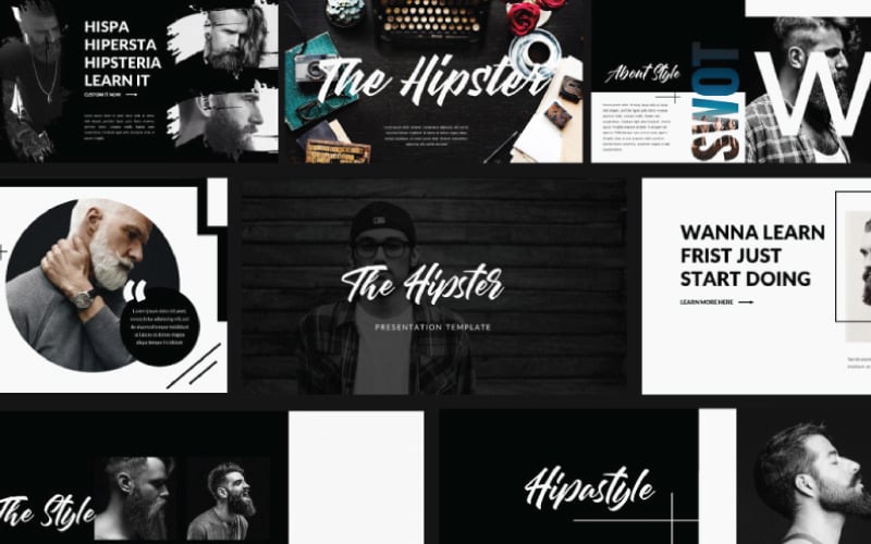 hipster presentation powerpoint template original
