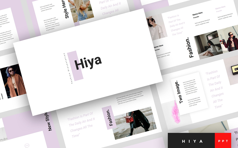 hiya fashion presentation powerpoint template original