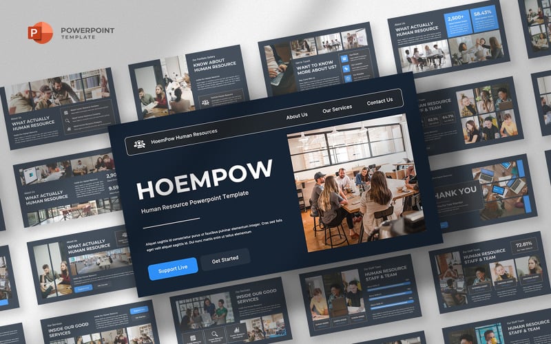 hoempow human resources powerpoint template original
