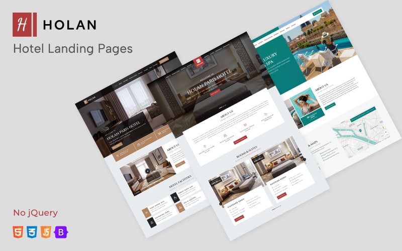 holan hotel landing page template original