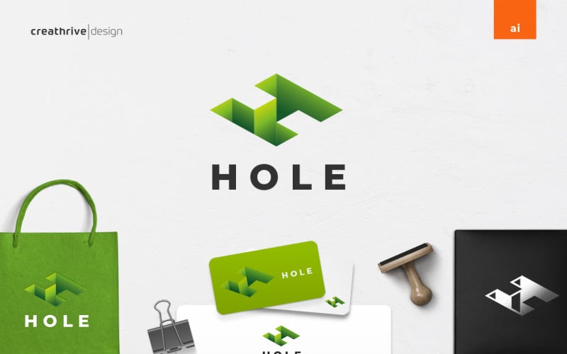 hole simple logo template original