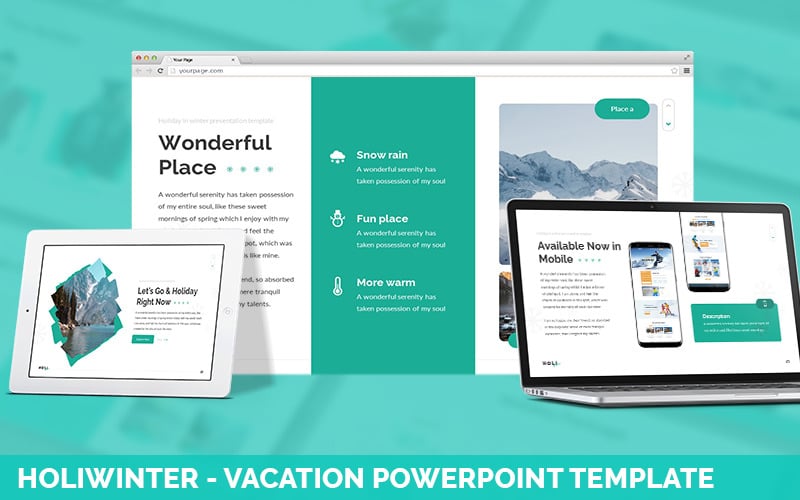 holi winter vacation powerpoint template original