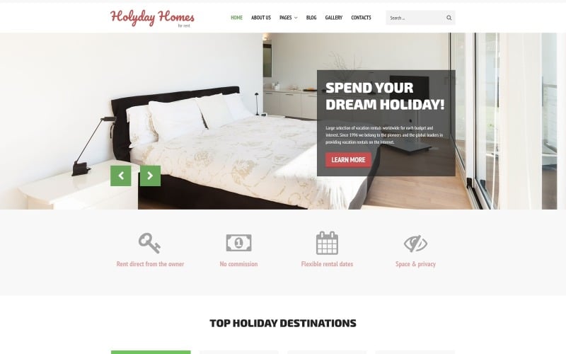 holiday homes real estate multipage clean joomla template original
