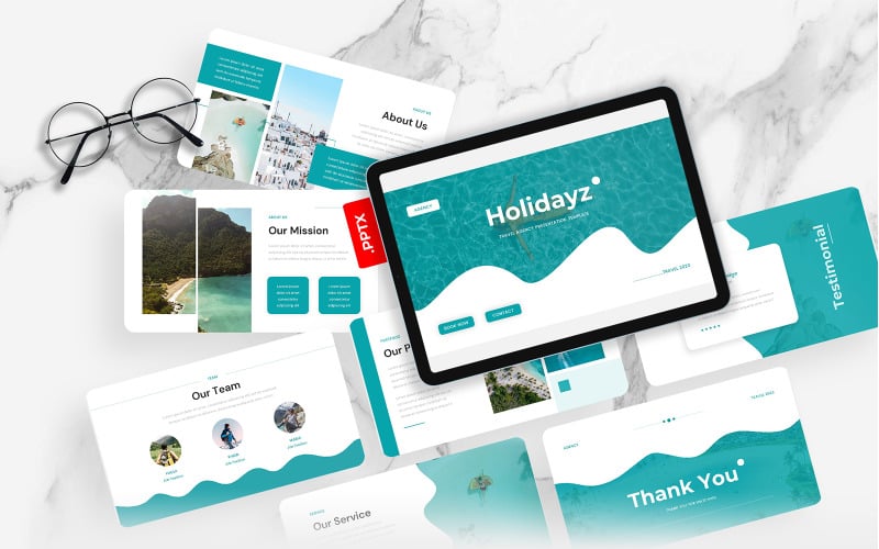 holidayz travel agency powerpoint template original