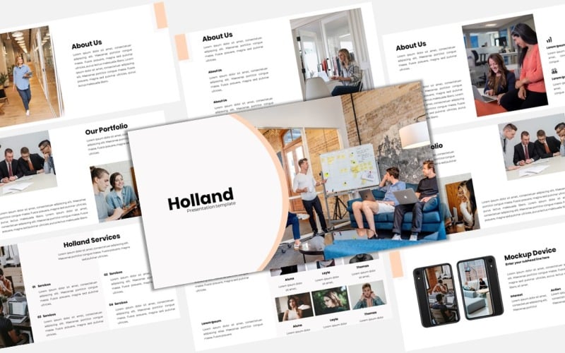 holland modern business powerpoint template original