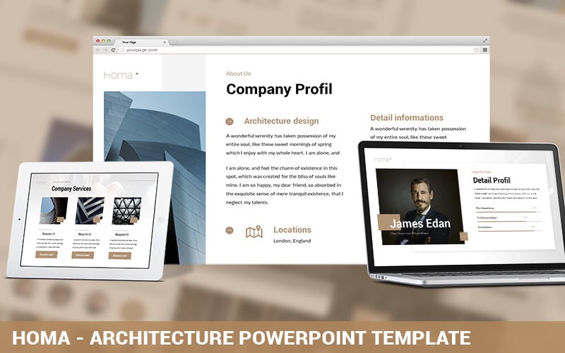 homa architecture powerpoint template original