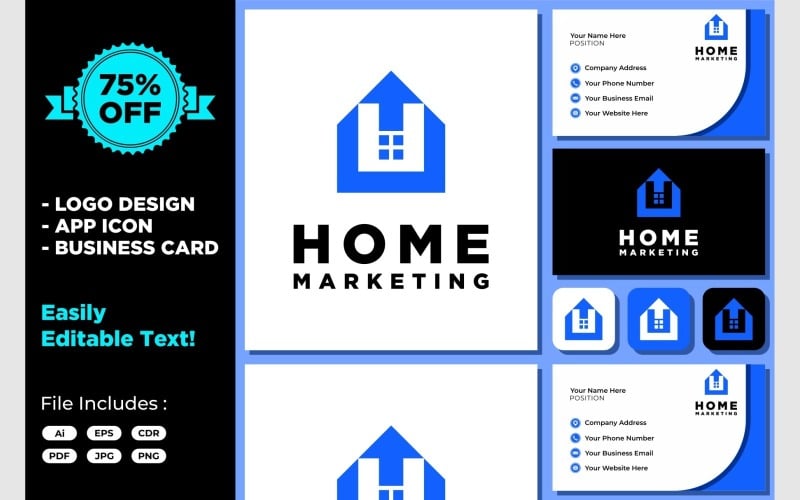 home arrow house success simple logo original