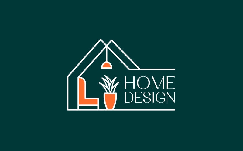 home decoration interior logo design tempalte original