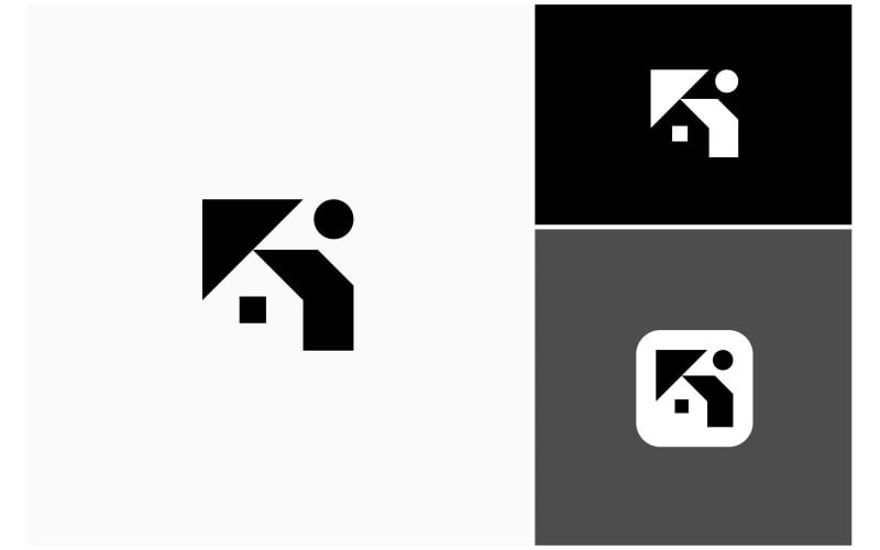 home house abstract geometric logo original