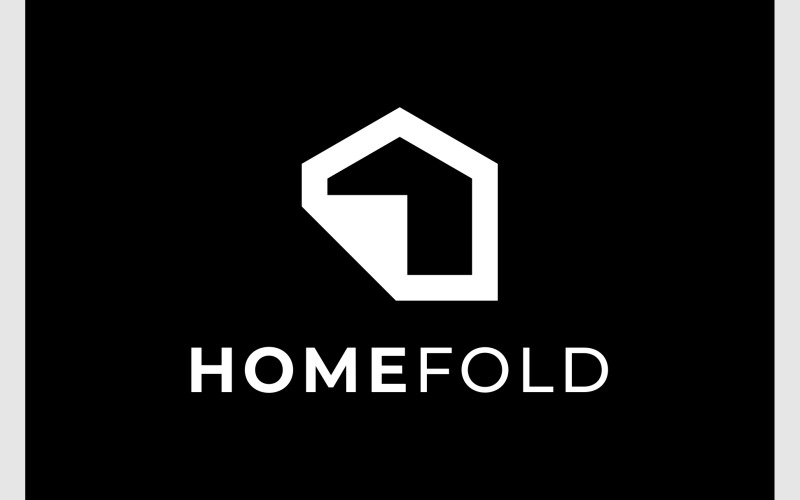 home house fold simple logo original