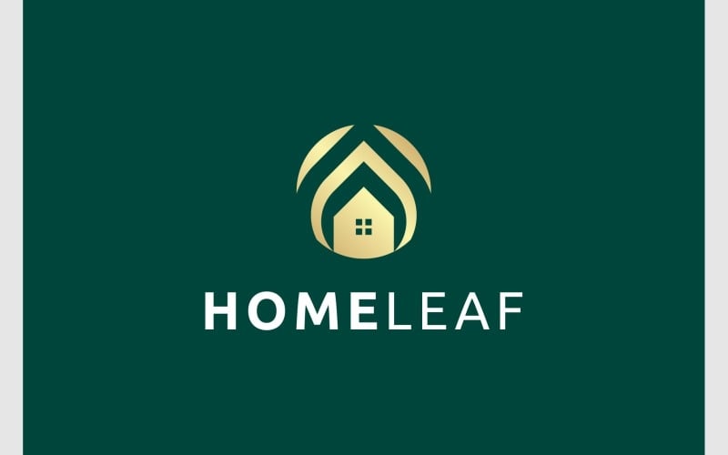 home house leaf gold luxury logo original
