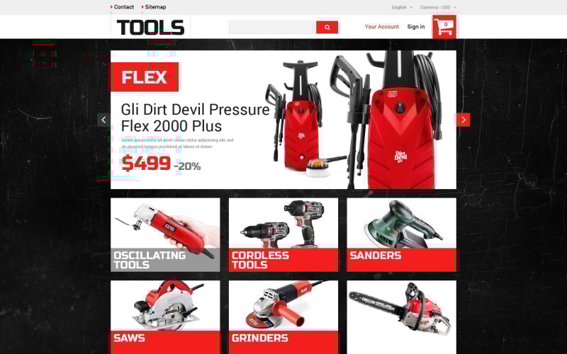 home improvement tools prestashop theme original