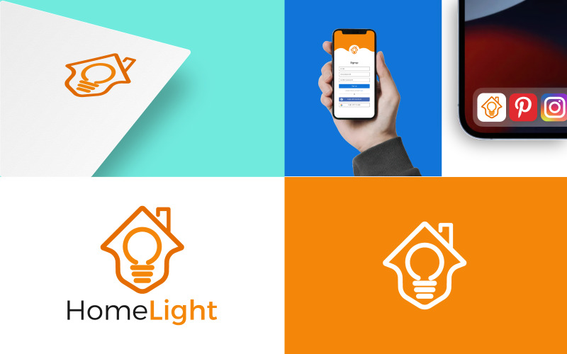home light business logo design original