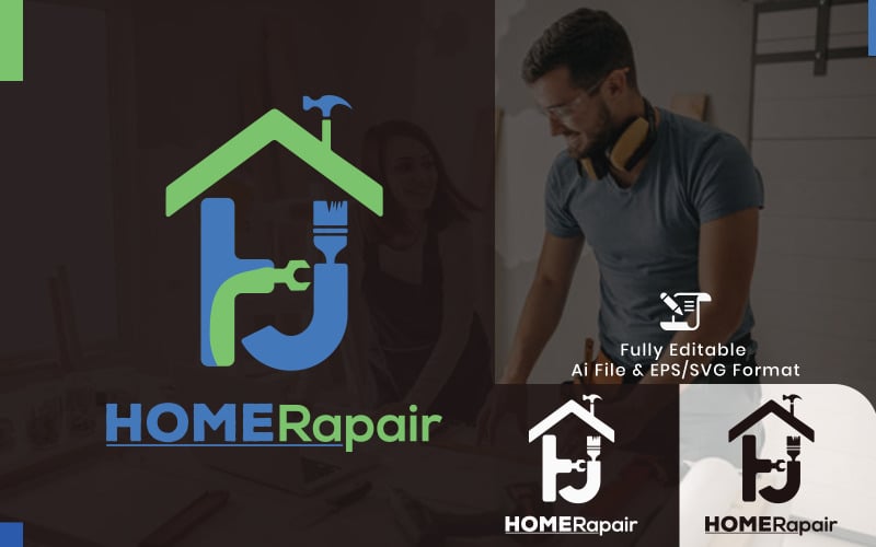 home maintenance company logo template original