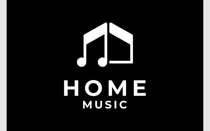 home music house musical logo original